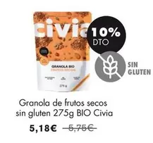 Civia - Granola De Frutos Secos Sin Gluten Bio