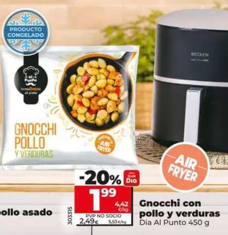 Dia Al Punto - Gnocchi Con Pollo Y Verduras 