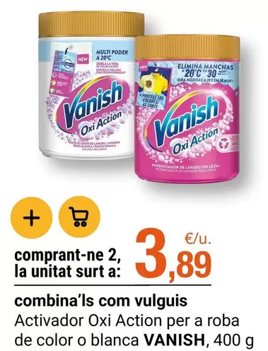 Vanish - Activador Oxi Action Per A Roba De Color O Blanca