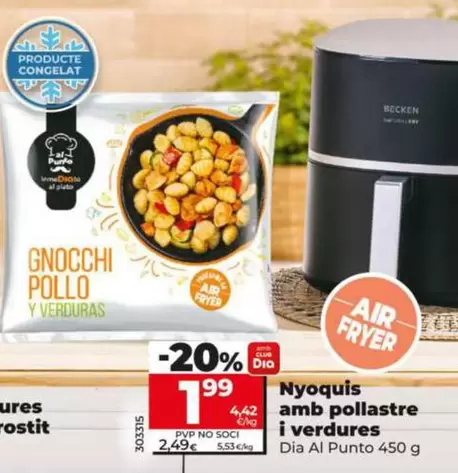 Dia Al Punto - Gnocchi Con Pollo Y Verduras