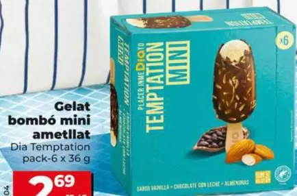 Dia Temptation - Helado Bombón Mini Almendrado