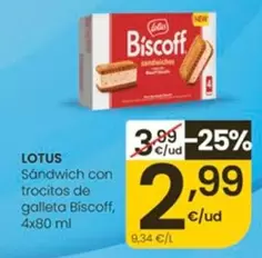 Lotus - Sandwich Con Trocitos De Galleta Biscoff