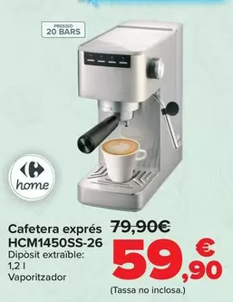 Carrefour Home - Cafetera Espresso HCM1450SS-26