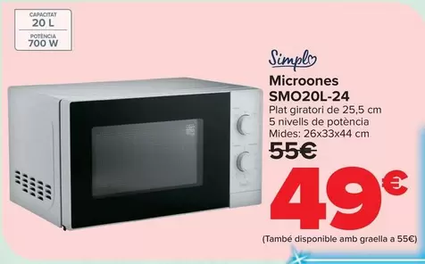 Simply - Microondas SMO20L-24