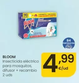 Bloom - Insecticida Eléctrico Para Mosquitos, Difusor + Recambio