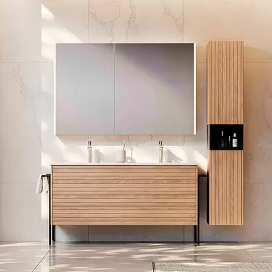 Mueble De Baño Caracas, Con Lavabo Resina Y Camerino