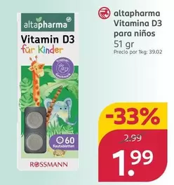 Altapharma - Vitamina D3 Para Ninos