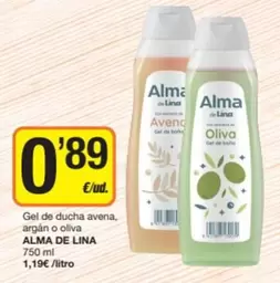 Alma De Lina - Gel De Ducha Avena, Argan O Oliva