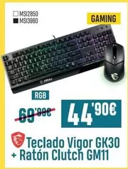 gaming - Teclado Gk30 + Ratón Gm11