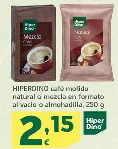 Hiperdino - Cafe Molido Natural O Mezcla En Formato Al Vacio O Almohadilla