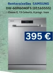 Samsung - Rentavaixelles Inox DW-60M6040FS