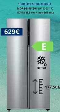 Midea - Side By Side No Frost Inox Brillante MDRS619FIE46