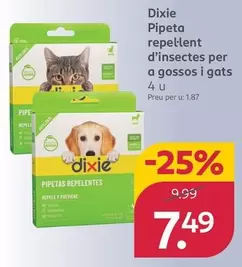 Dixie - Pipeta Repelente De Insectos Para Perros Y Gatos