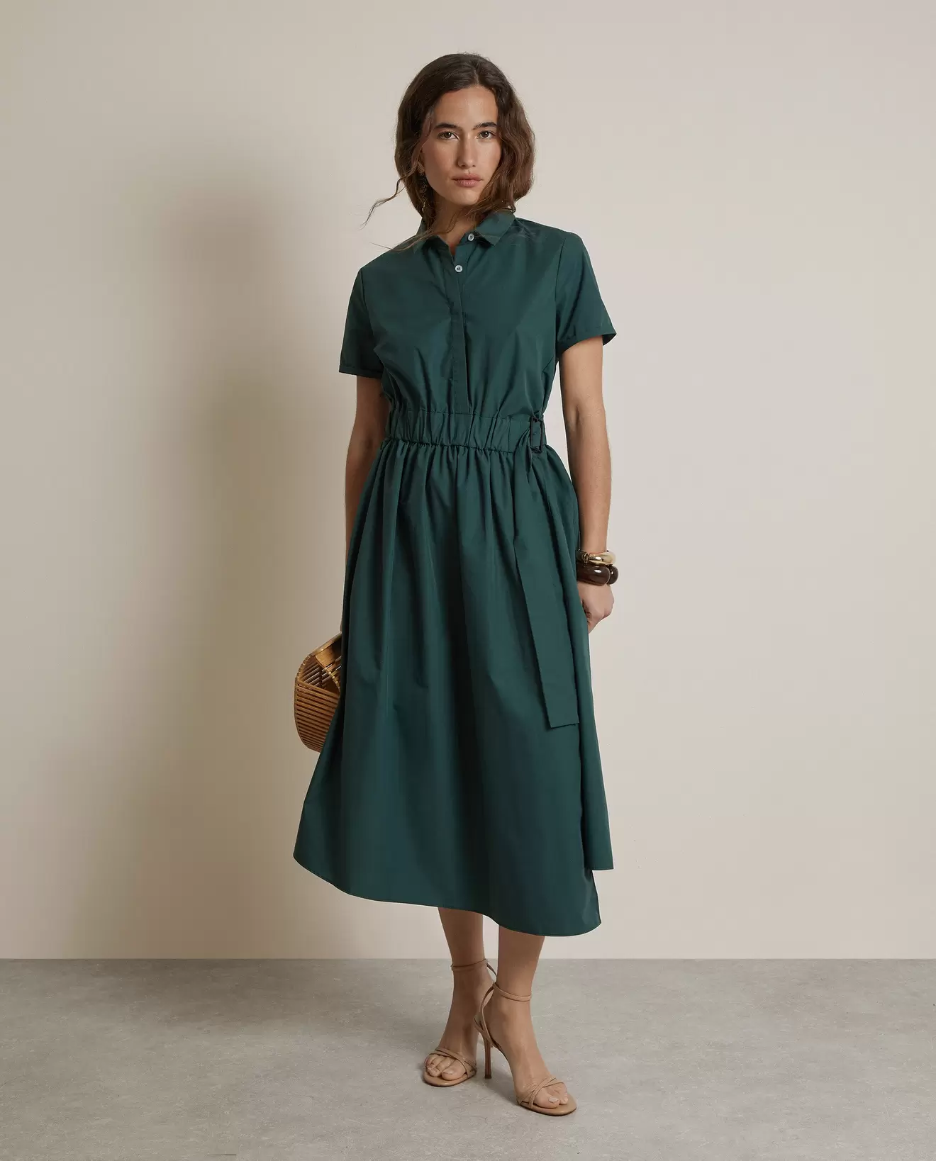 VESTIDO MIDI CINTURÓN