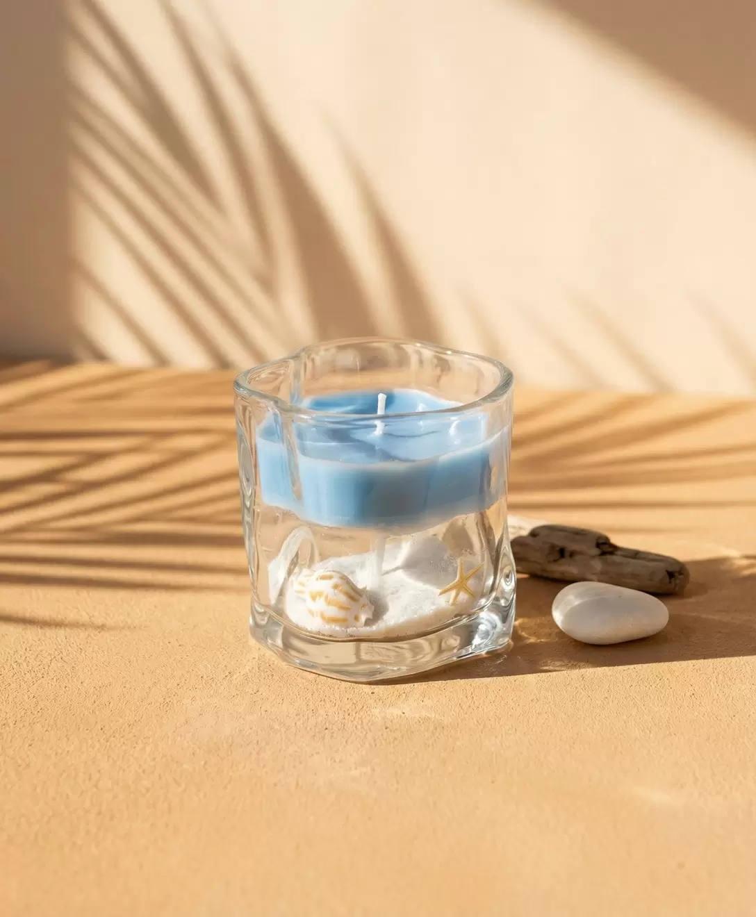 Vela aromática en vaso de cristal