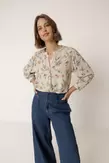 RUCHED-DETAIL SHIRT