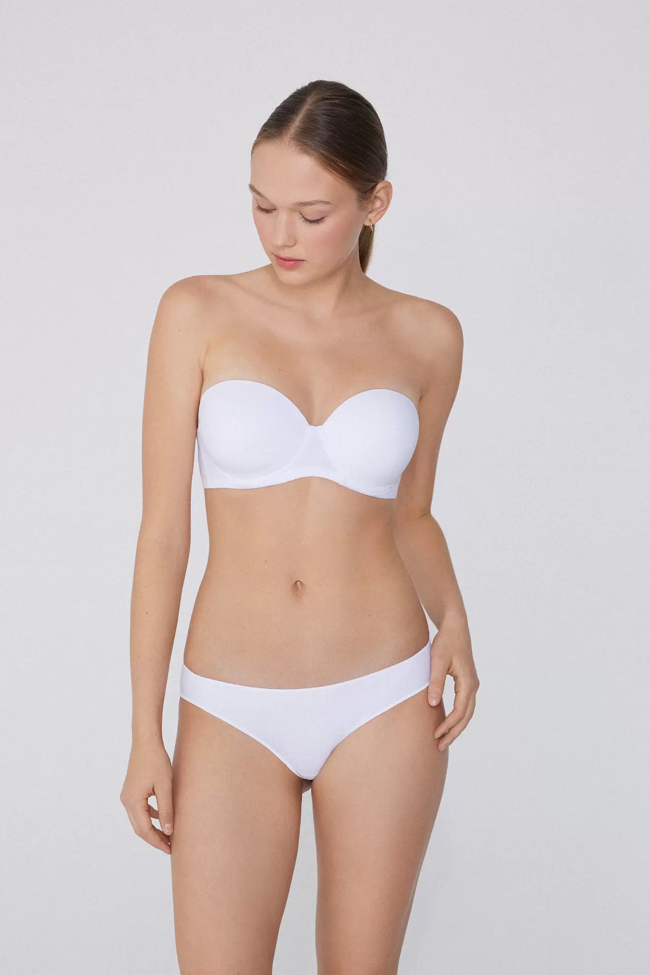 Sujetador Bandeau con Relleno Ligero de Microfibra Reciclada Full Coverage