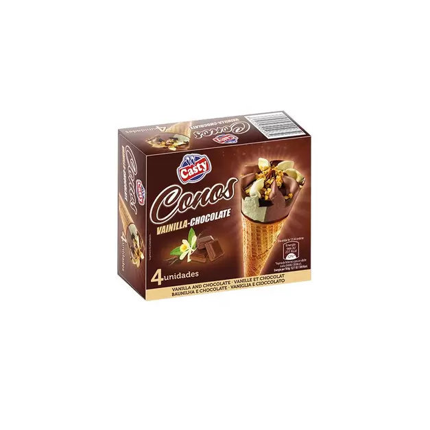 Cono Vainilla y Chocolate (pack de 4uds)