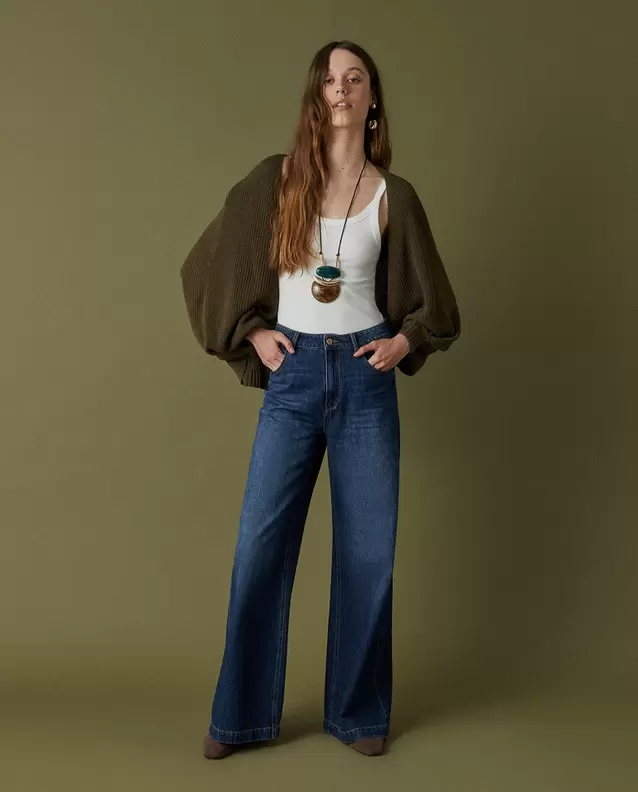 Chaqueta abierta punto
