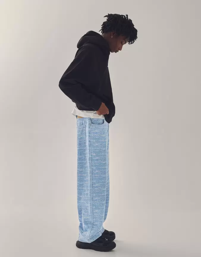 Jeans super baggy textura