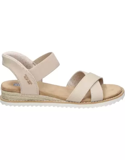Sandalia con Cuña Slip-Ins: BOBS Desert Kiss Golden Lily 114418-nat en Color Beige para Mujer