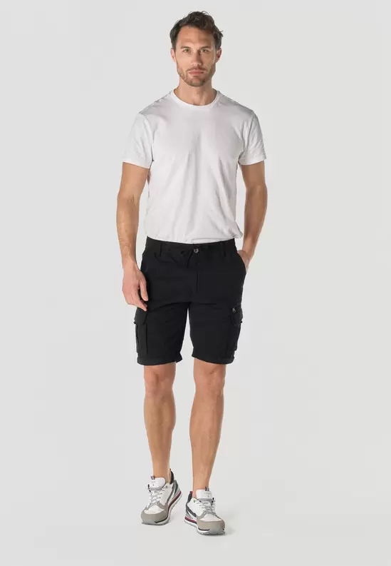 Men's Cotton Relaxed Cargo Bermuda Shorts - Koroshi