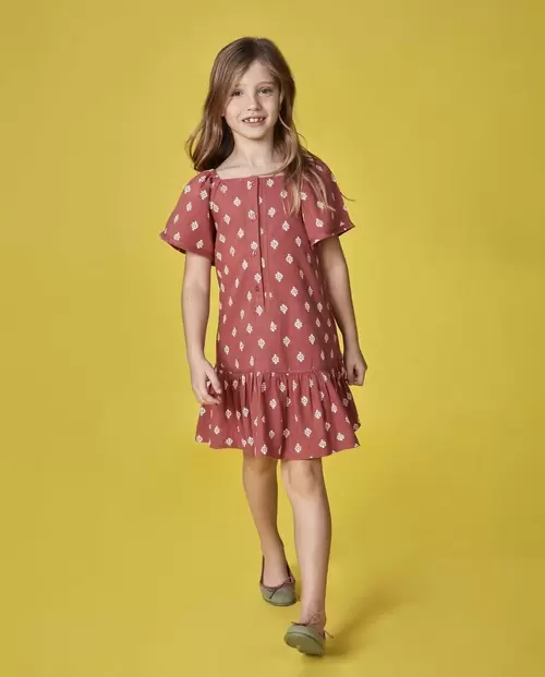 Vestido artesanal rosa
