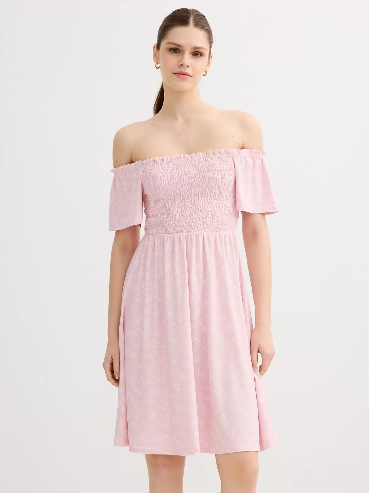 Vestido nido de abeja flores