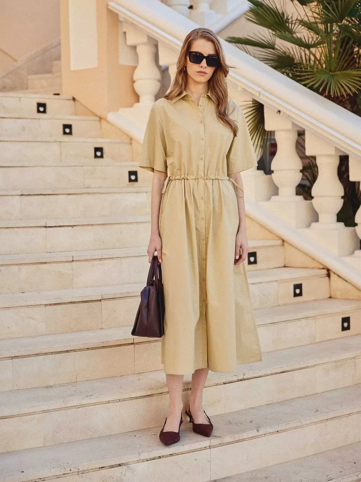 Vestido camisero midi
