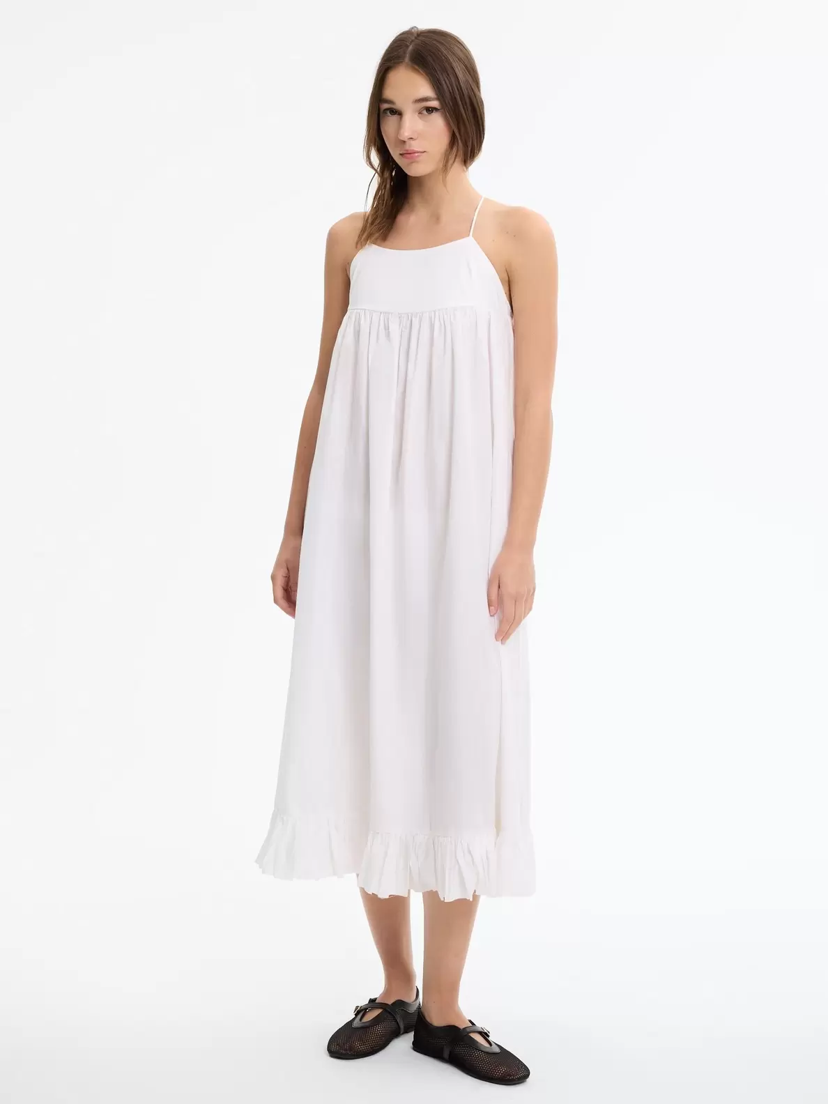 Vestido maxi popelín con...