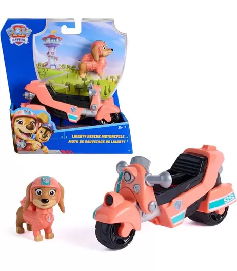 PAW PATROL PATRULLA CANINA - PACK MOTO DE RESCATE Y FIGURA LIBERTY