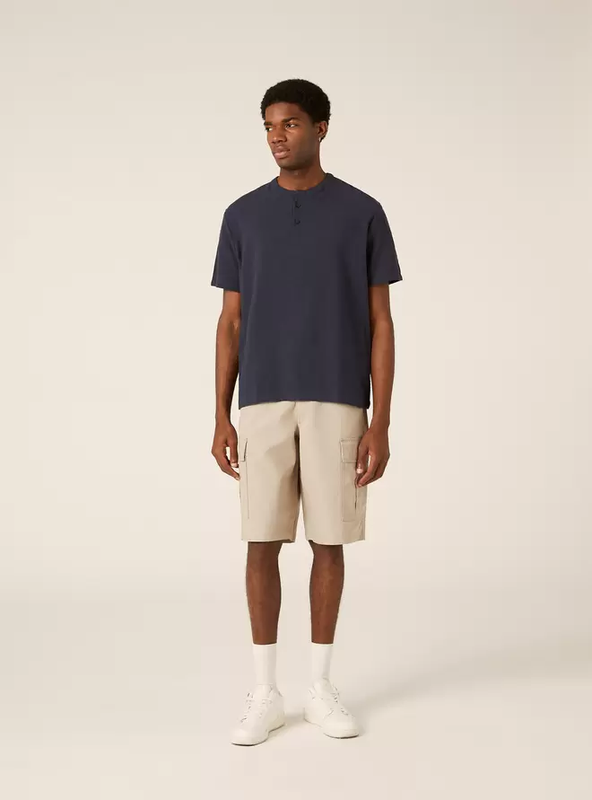 Camisa Henley de Manga Corta