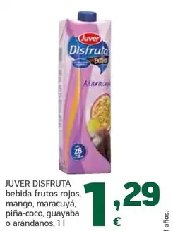 Disfruta Juver - Bebida Frutos Rojos, Mango, Maracuya, Pina-coco, Guayaba O Arandanos