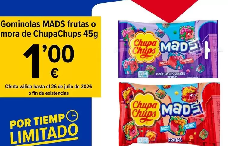 Chupa Chups - Gominolas Mads Frutas O Mora De ChupaChups