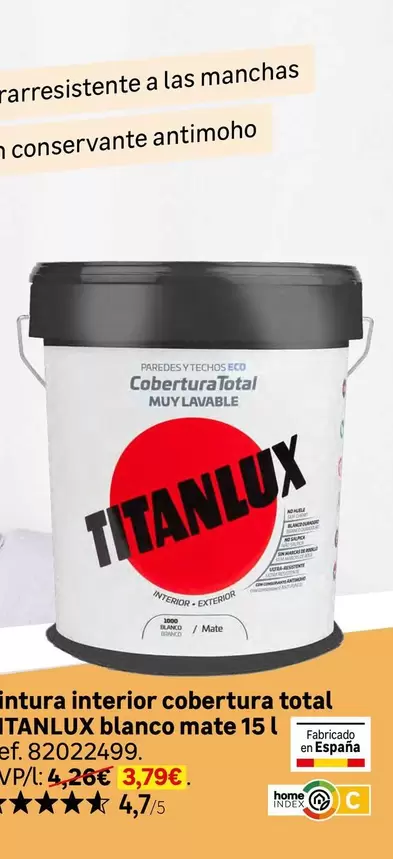 Paredes - Intura Interior Cobertura Total Blanco Mate