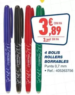 4 Bolis Rollers Borrables