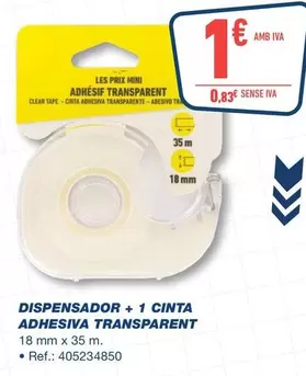Dispensador + 1 Cinta Adhesiva Transparent