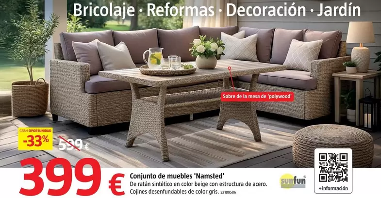 Sunfun - Conjunto De Muebles 'Namsted' 