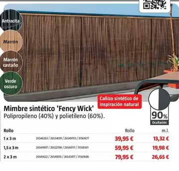 Mimbre Sintetico 'Fency Wick'