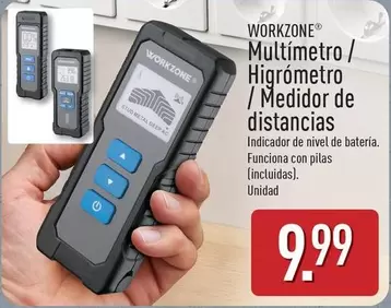 Workzone - Multimetro / Higrometro / Medidor De Distancias