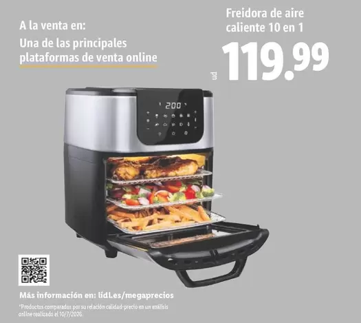 Freidora De Aire Caliente 10 En 1