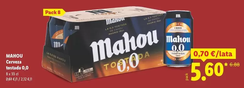 Mahou - Cerveza Tostada 0.0