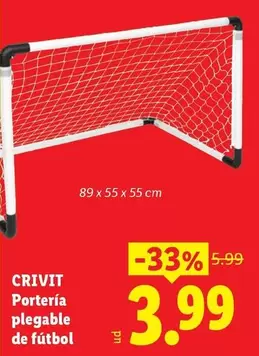 Crivit - Portería Plegable De Futbol