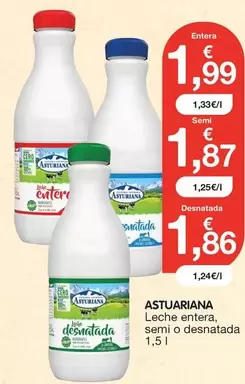 La Asturiana - Leche Entera Semi O Desnatada
