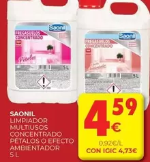 Saonil - Limpiador Multiusos Concentrado Petalos O Efecto Ambientador