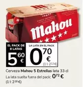 Mahou - Cerveza 5 Estrellas