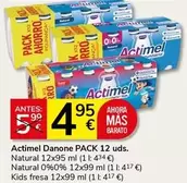 Danone - Actimel Natural, Natural 0%0%, Kids Fresa