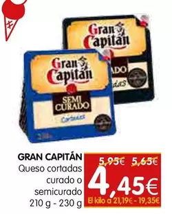 Gran Capitán - Queso Cortadas Curado O Semicurado