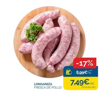 Longaniza Fresca De Pollo