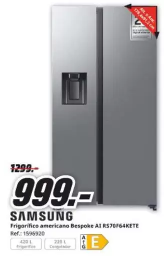 Samsung - Frigorifico Americano Bespoke Ai R570f64kete